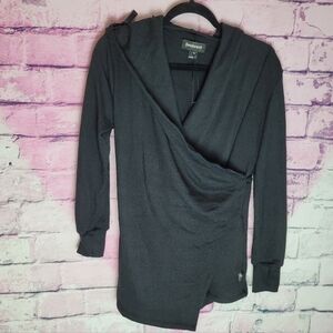 BETABRAND RED EYE WRAP TRAVEL CARDIGAN BLACK NEW WITH TAGS XS/S